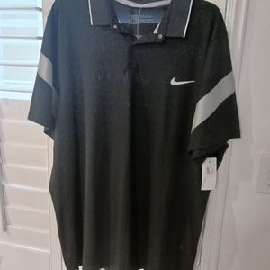 Nike Golf Men's Black & Silver Polo Shirt NWT Sz XXL